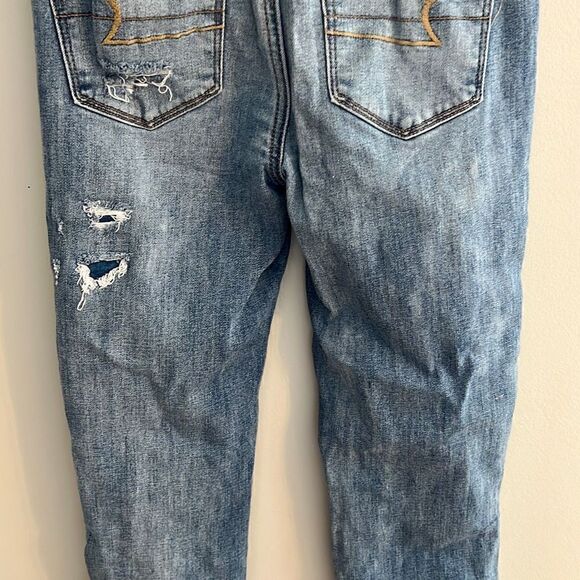 American Eagle Curvy Hi-Rise Jegging Next Level Stretch Jeans Destroyed, 00 Shor - Picture 8 of 12